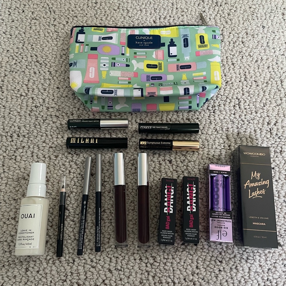 Clinique Multicolor Cosmetic Bag with Makeup Collection